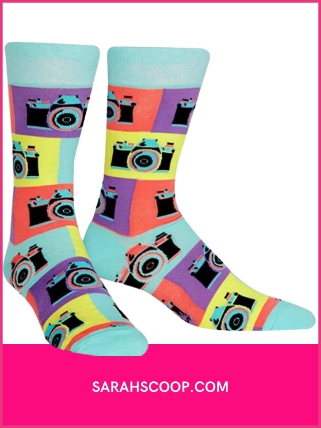 camera print socks