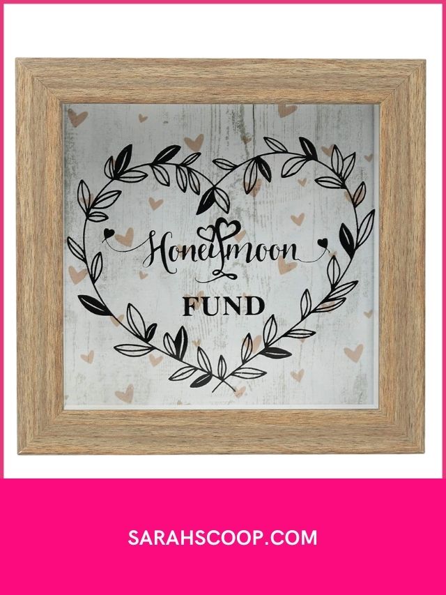 Honeymoon Fund Box christmas gift ideas for newly engaged couple