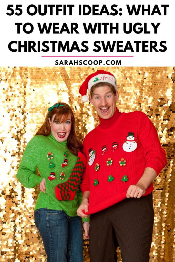 cute outfits with ugly christmas sweater