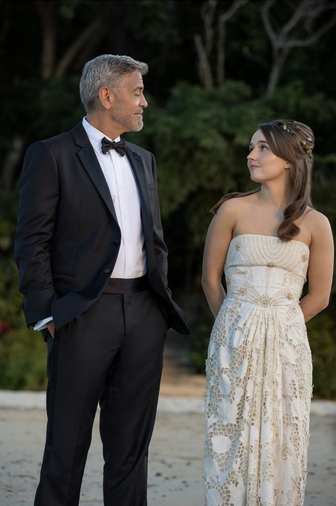 (from left) David (George Clooney) and Lily (Kaitlyn Dever) in Ticket To Paradise, directed by Ol Parker.