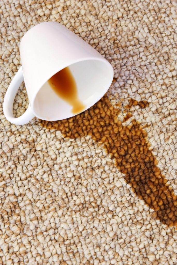 coffee cup stain on carpet