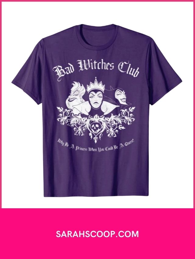 Disney Villains Bad Witches Club Group Shot Graphic T-Shirt T-Shirt