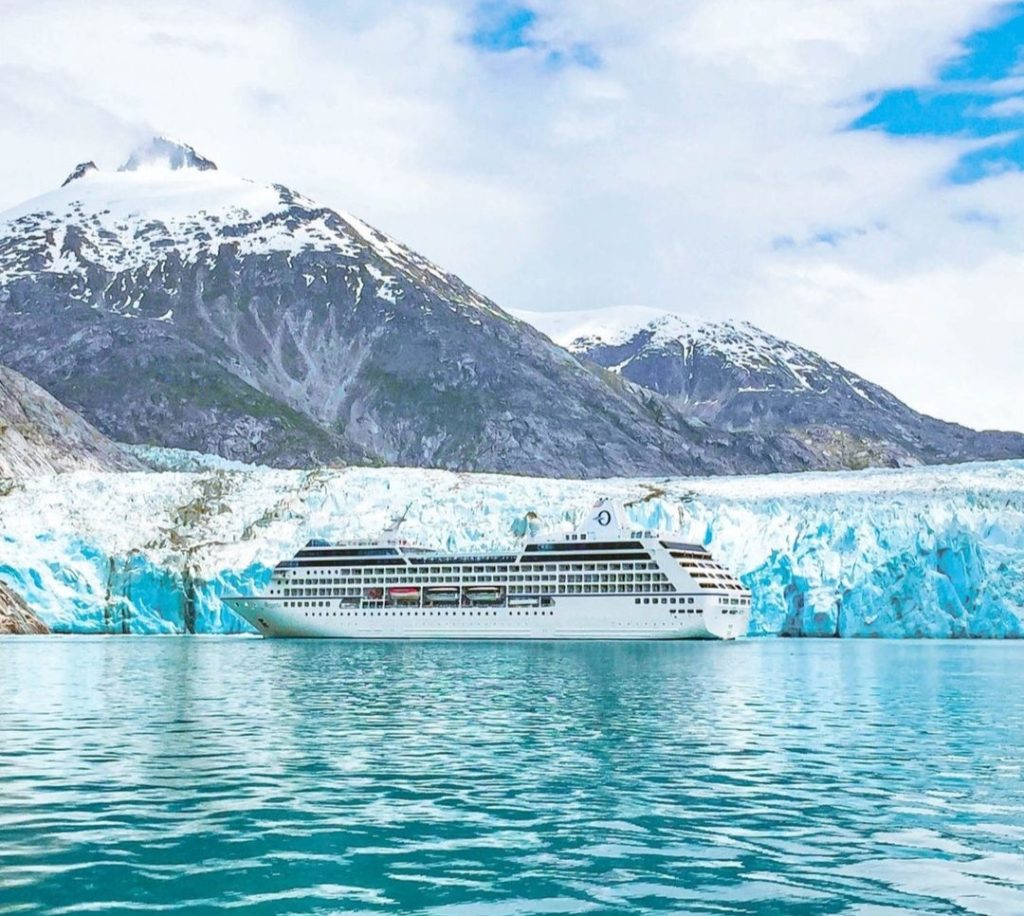 Oceania Cruise ship sailing in Alaska