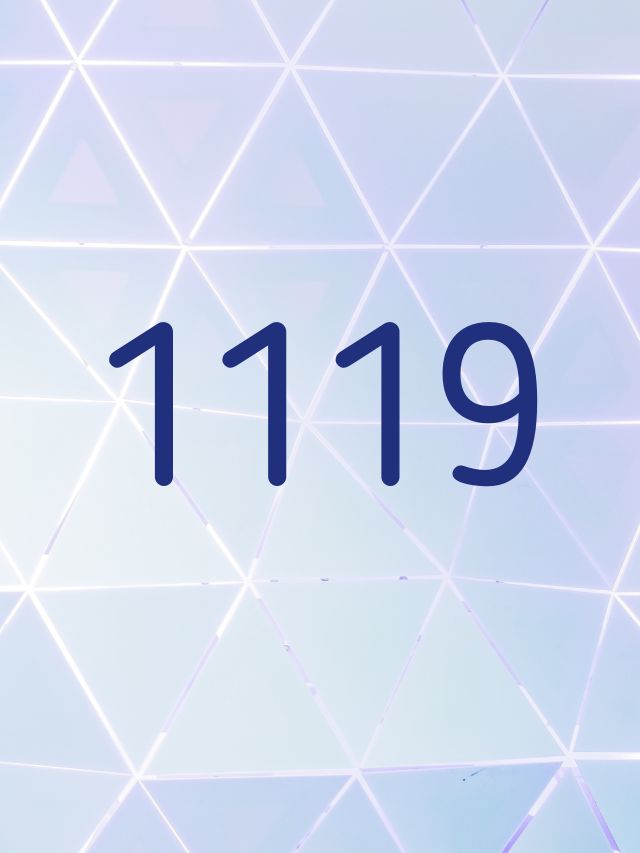 1119 angel number on abstract background