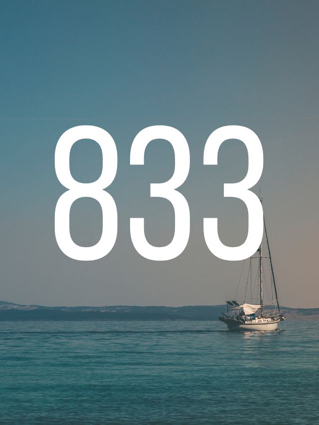 833 angel number on ocean background