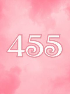 455 angel number on pink background