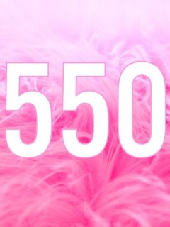 550 number on pink background