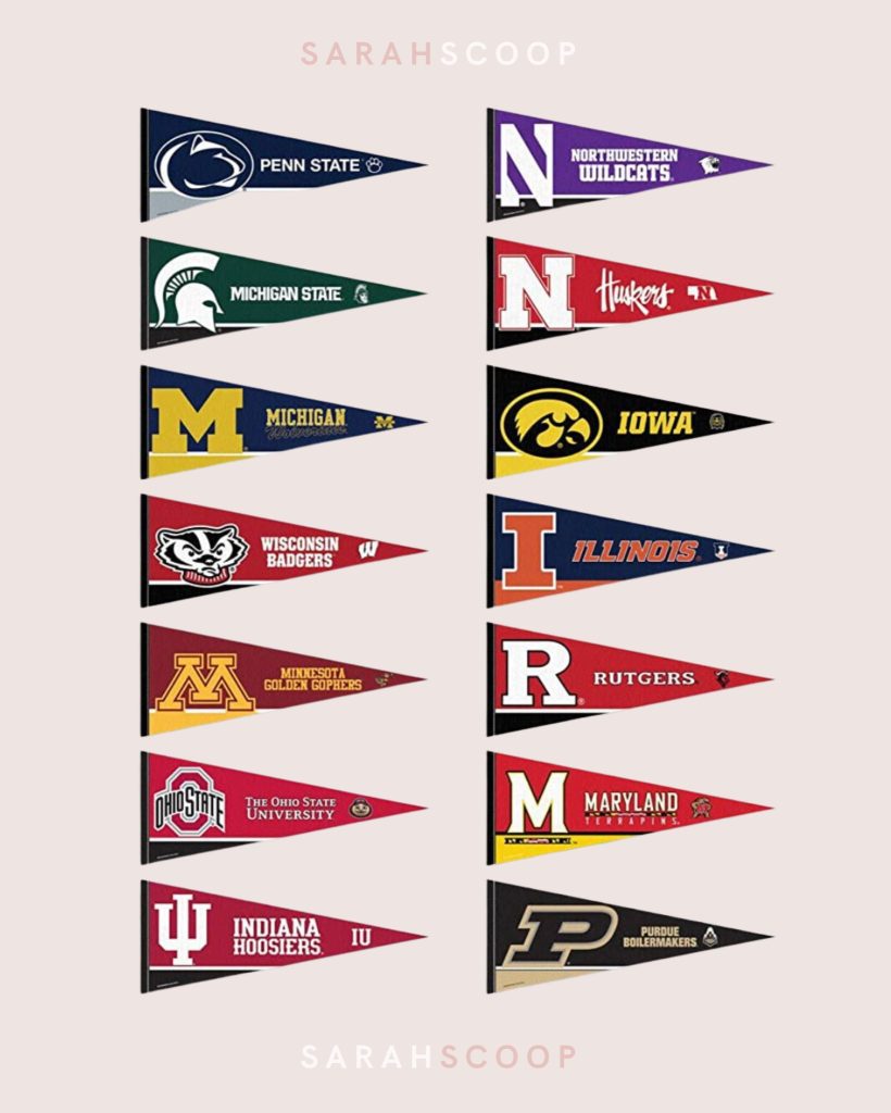 big ten conference flags for dorm rooms