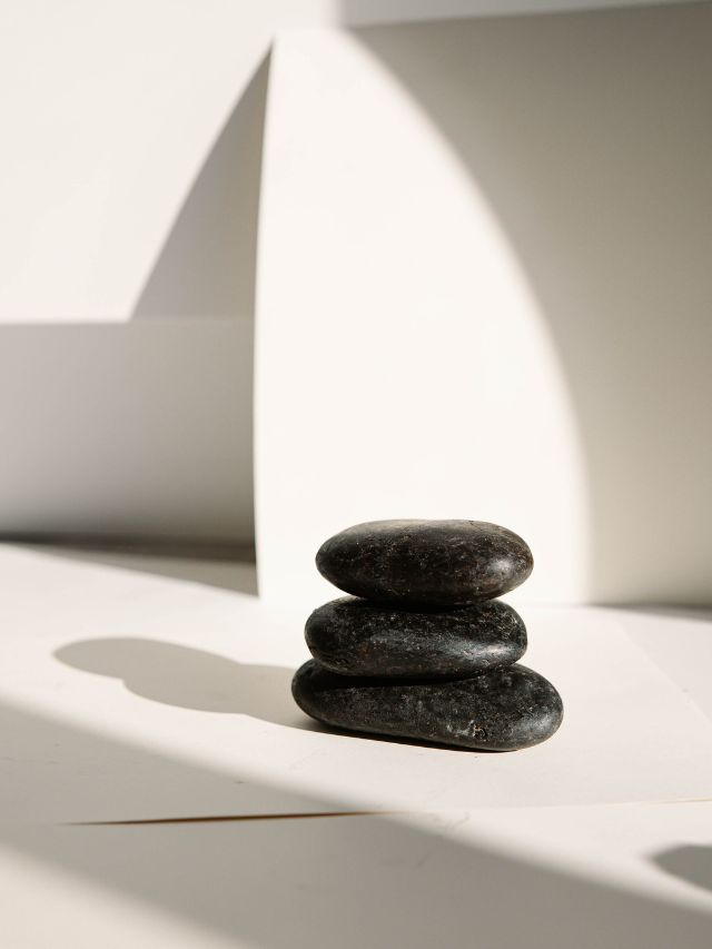 3 stones stacked on top of one another