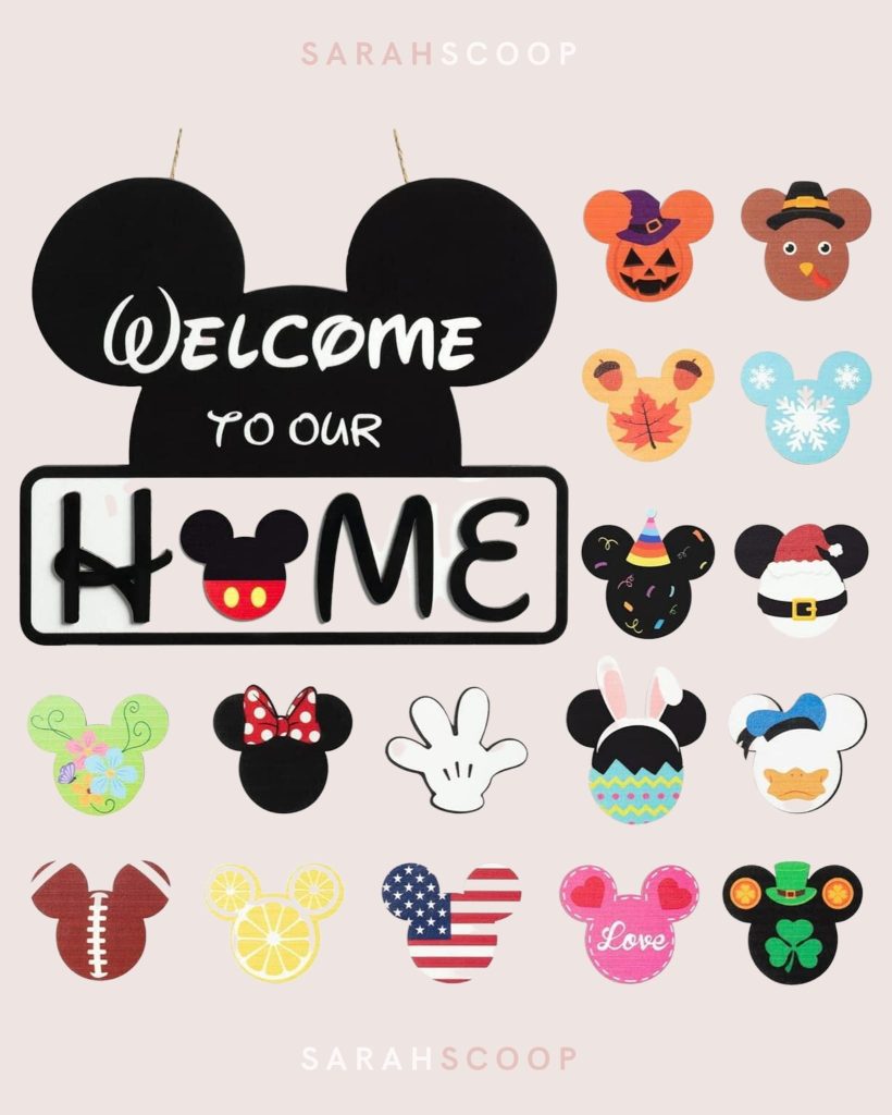 welcome home disney themed sign with interchangeable pieces