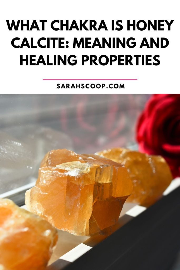what chakra is honey calcite Pinterest image