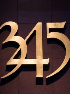 345 number on wall