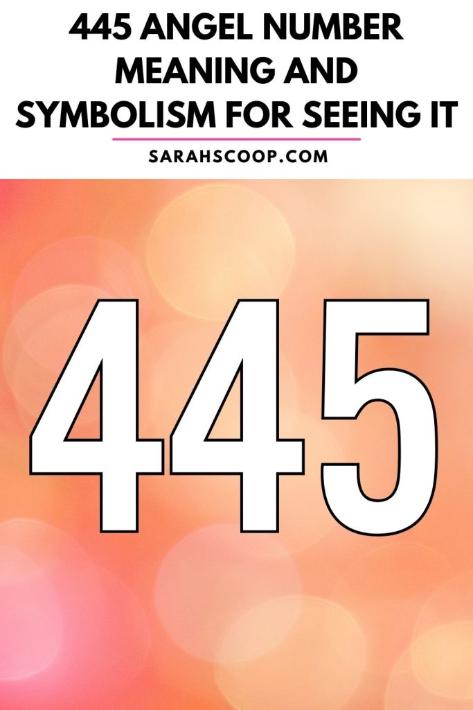 445 angel number meaning Pinterest image