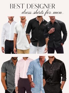 8 best designer dress shirts for men in different fabrics from short sleeve to long sleeve