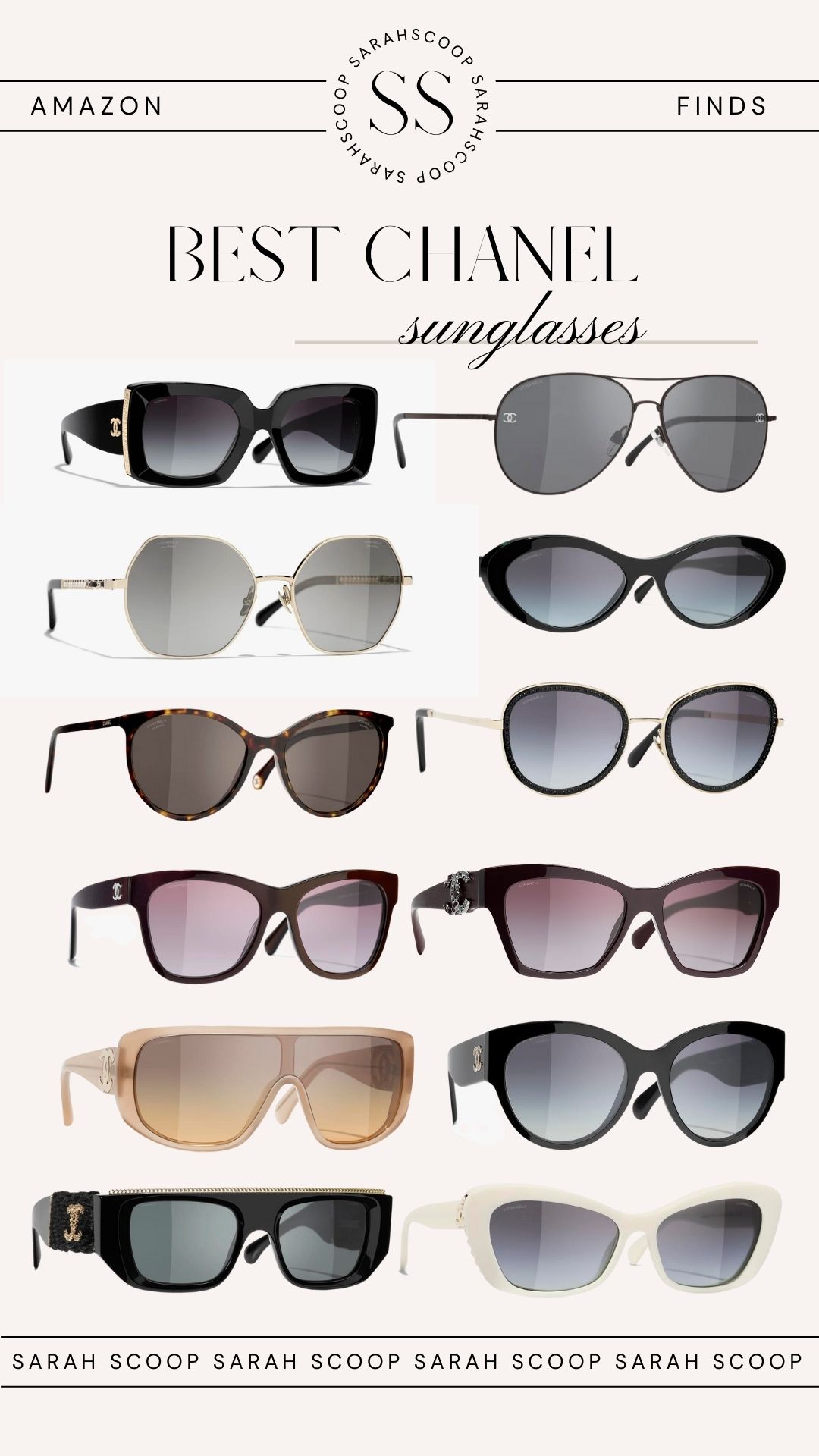 Chanel White Rectangular Silver Sunglasses  INTO