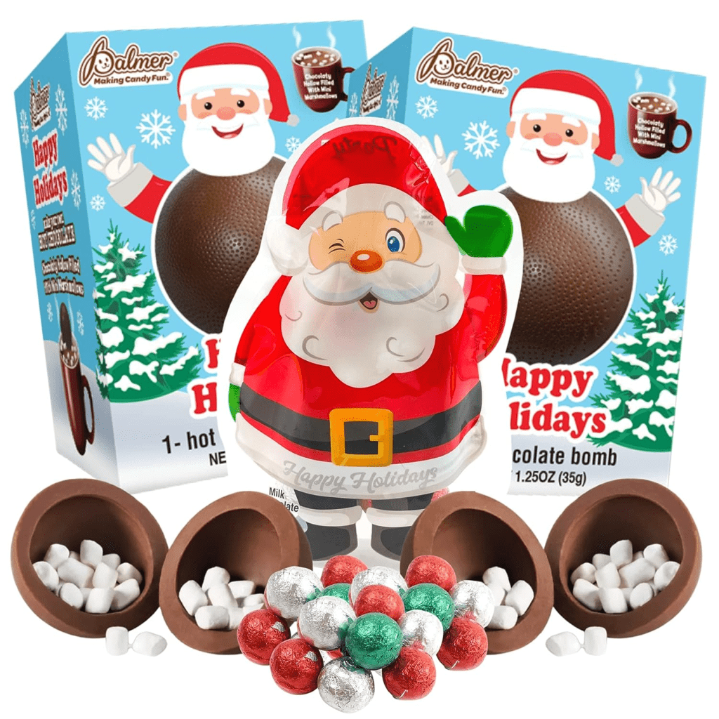 santa melting chocolate balls