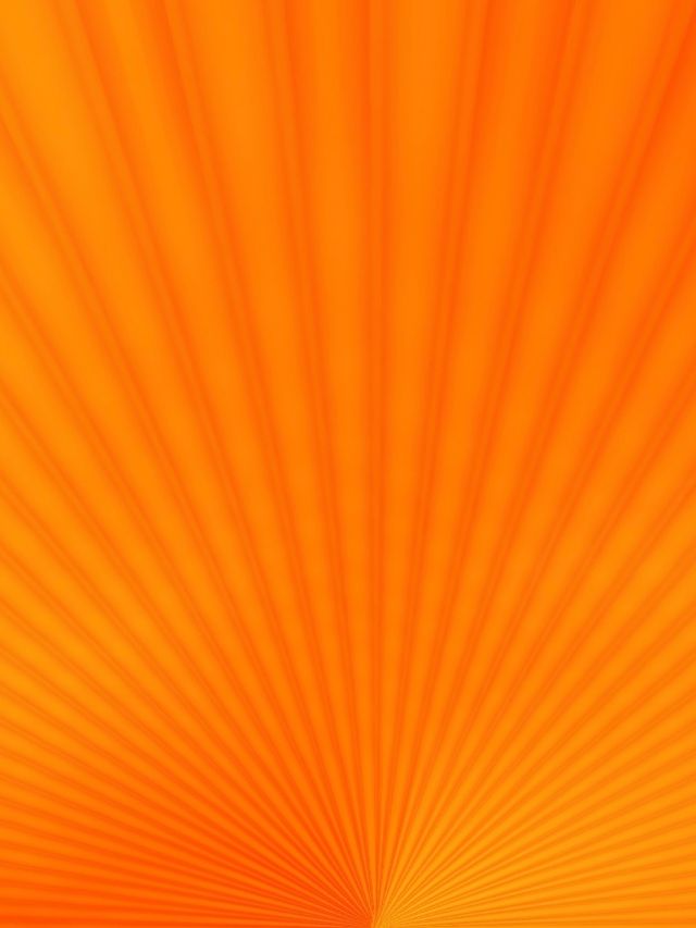 An orange sunburst background.