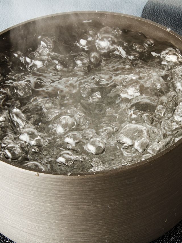 boiling pot of water