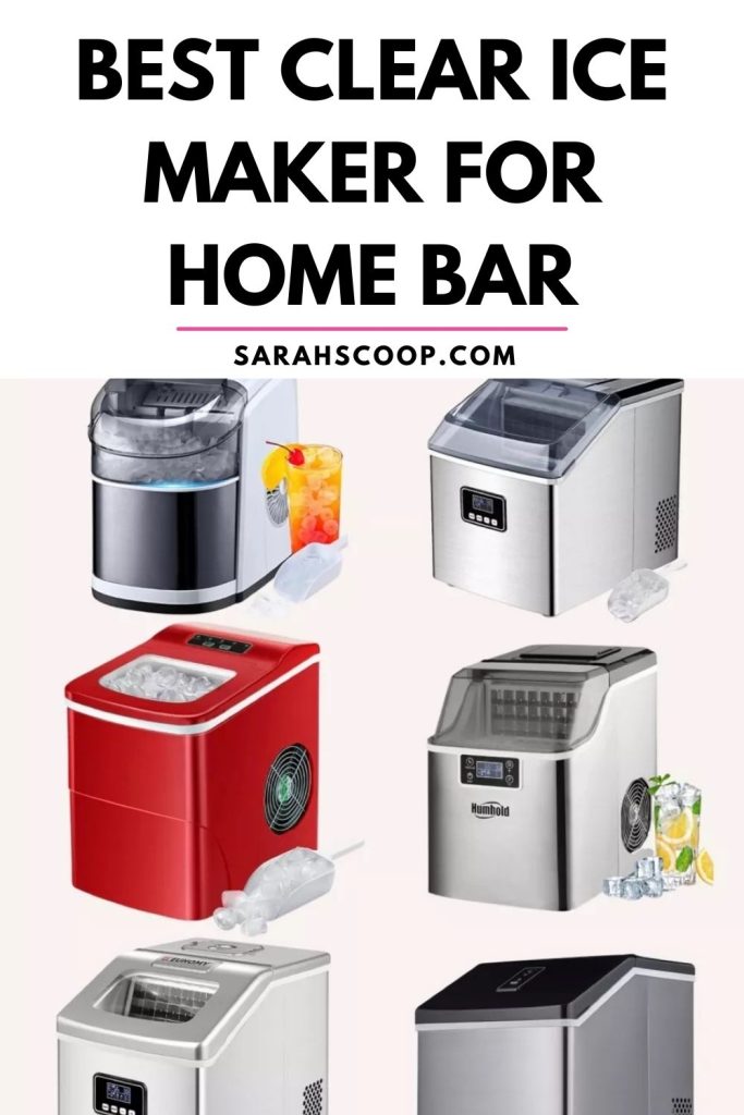 Best clear ice maker for home bar Pinterest image
