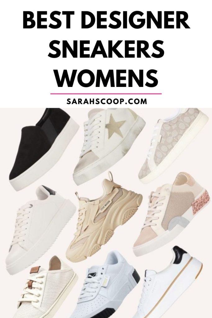 Best designer sneakers for women Pinterest image