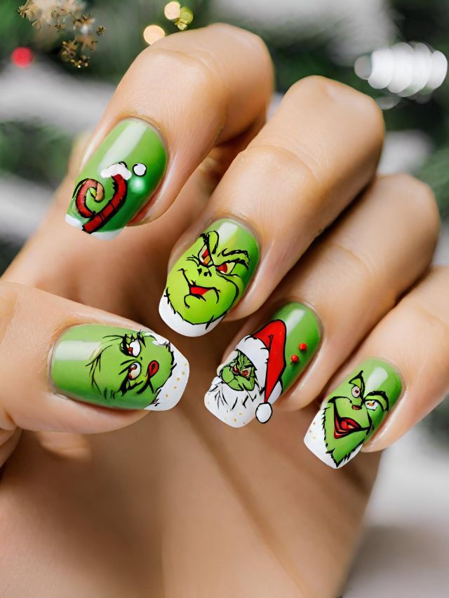 25 Fun Grinch Nail Design Ideas Perfect For Christmas