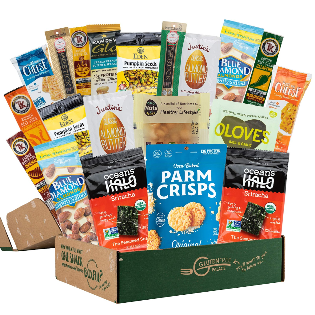 The perfect gift for keto enthusiasts - a box filled with a variety of snacks!