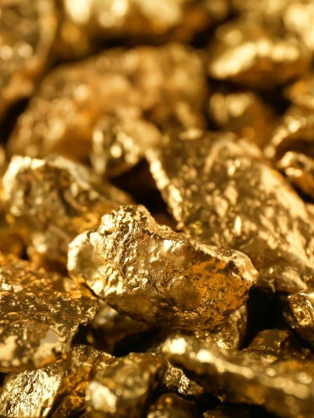 A pile of gold nuggets.