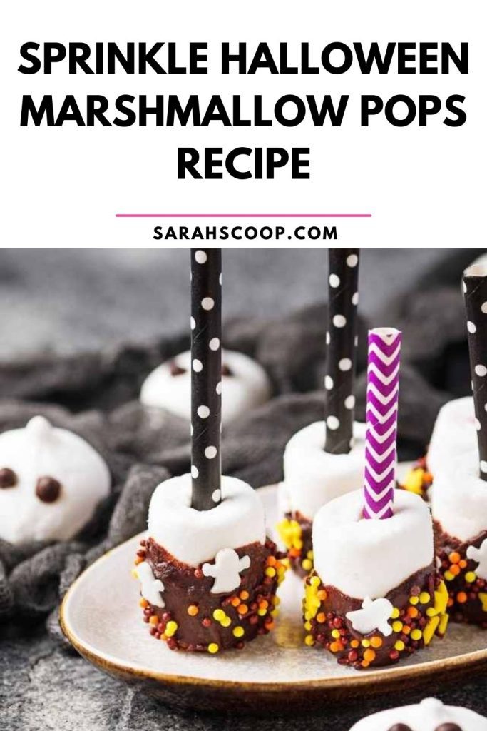 sprinkle halloween marshmallow pops recipe Pinterest image