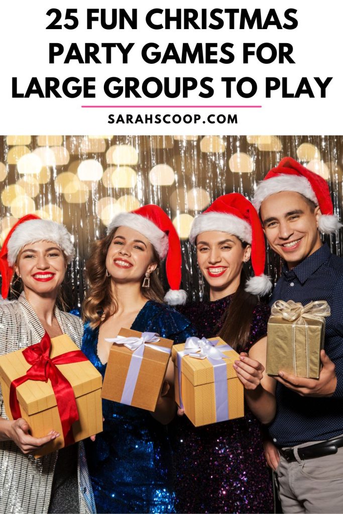 25 fun christmas party games for large groups to play.
