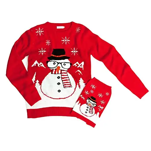 Matching Snowman Christmas Sweaters