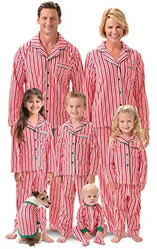Candy Cane Fleece Matching Family PJ Set