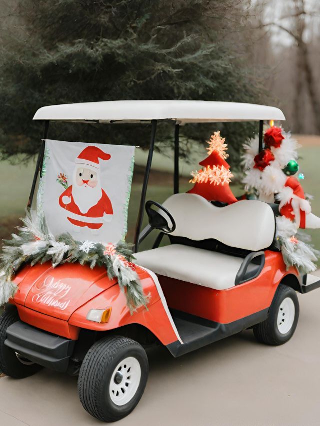 65 Best Christmas Golf Cart Decoration Ideas