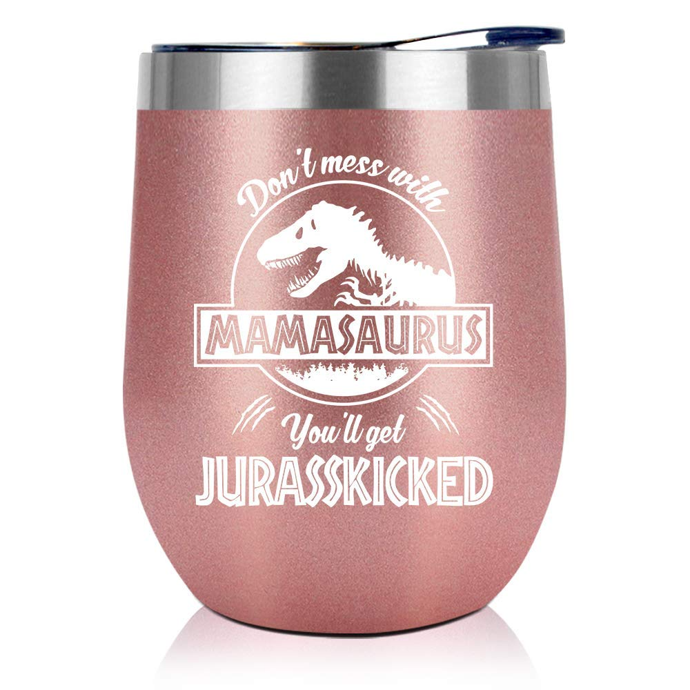 Don't miss out on a jurassicked wine tumbler, a perfect Christmas gift idea for elderly parents.