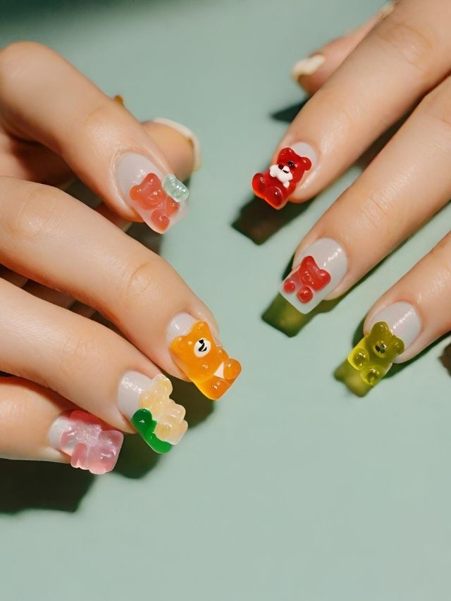 Teddy Bear Nail Charm  Bears nails, Nail charms, Nails
