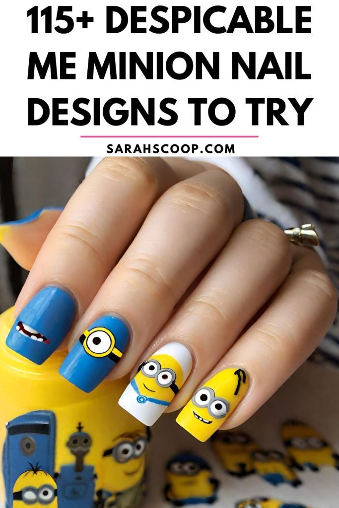Minion nail designs to try.