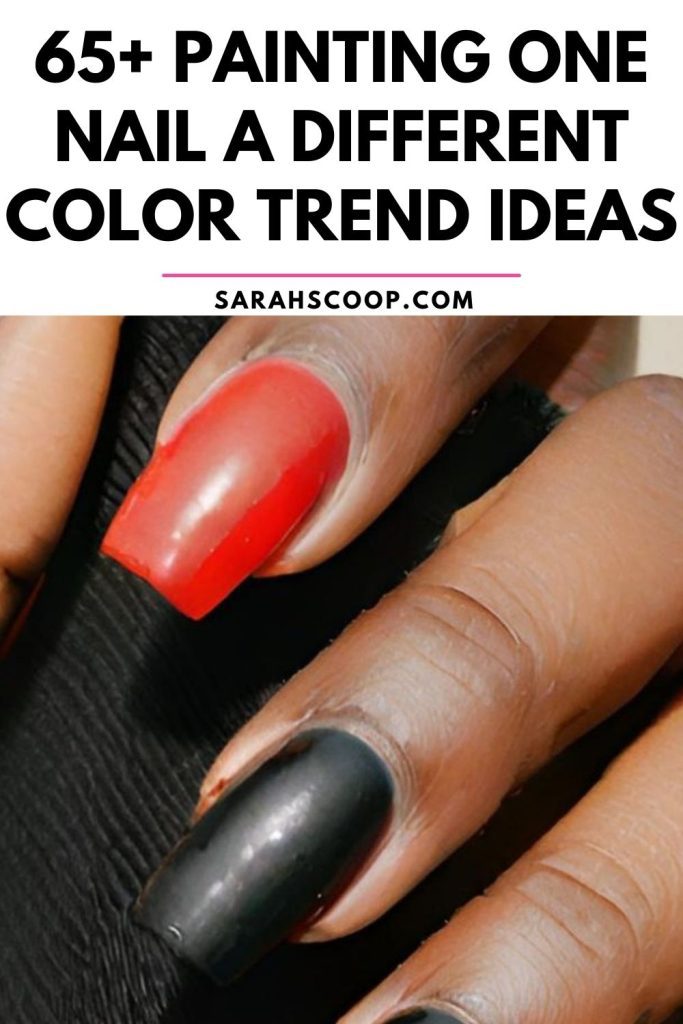 Trendy ideas for painting one nail a different color.