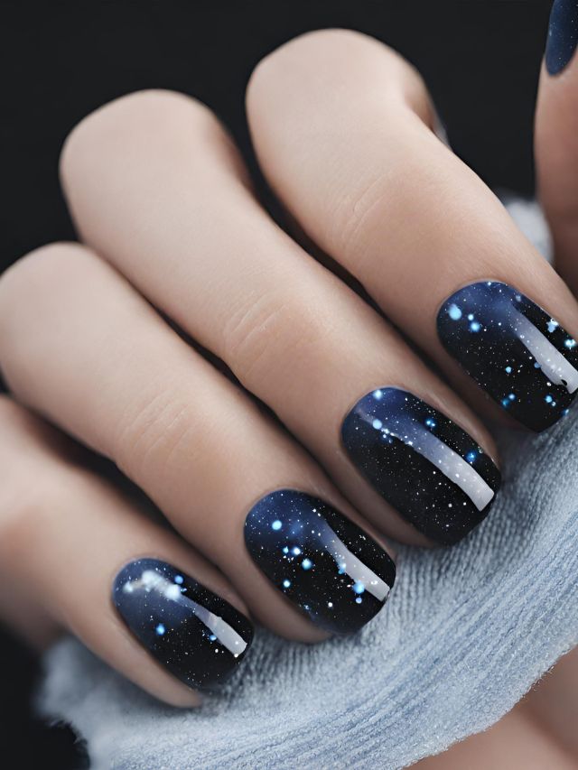 35+ Best Night Sky Nail Designs and Art Ideas to Try in 2024