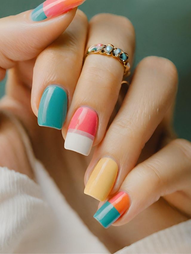 65+ Best Tri Color Nail Designs and Ideas to Try in 2024
