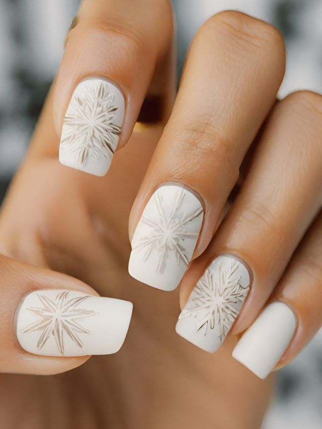 45+ Trendy Winter White Nail Designs and Ideas to Try