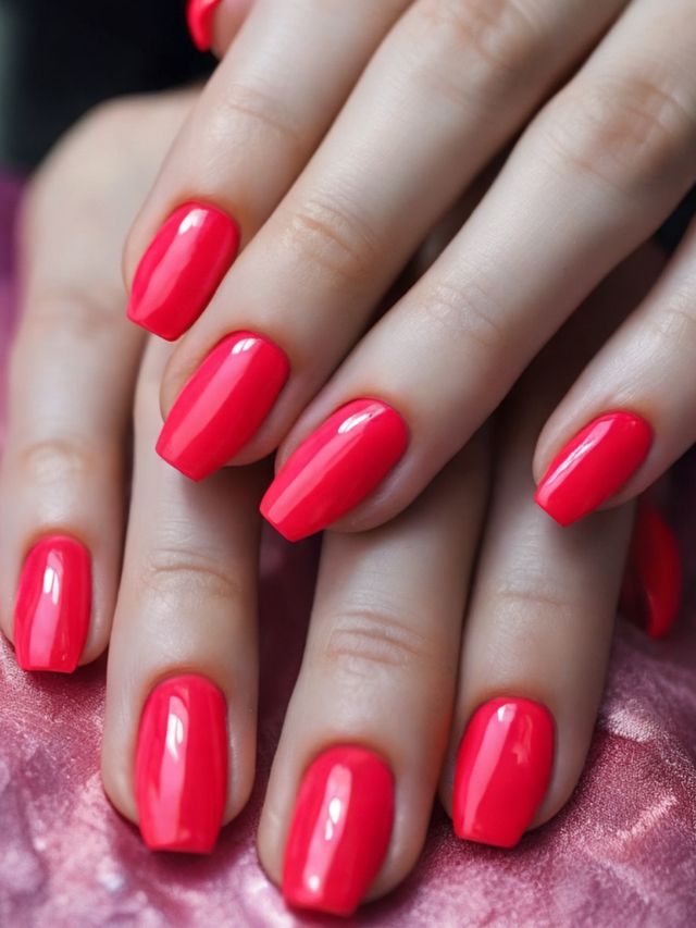 A woman's hands with gorgeous red nails.
