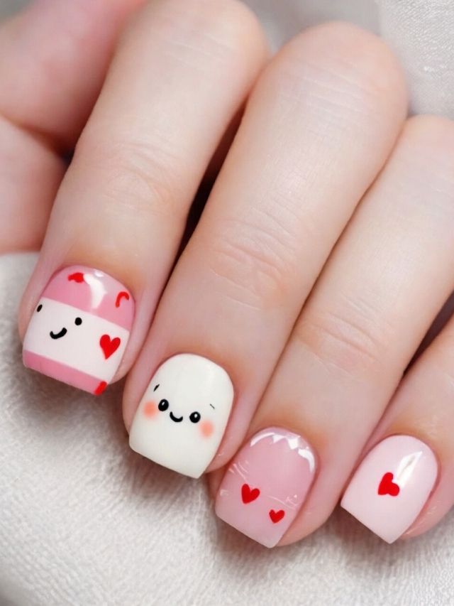 65+ Cute Valentines Nails for Kids (2024)