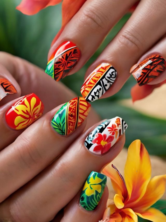 Discover stunning Hawaiian nail art designs and ideas perfect for your next luau celebration.
