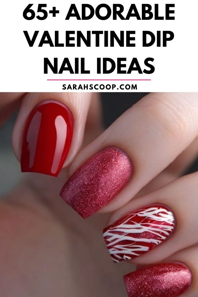 Explore over 65 adorable nail dip ideas perfect for Valentine's Day.