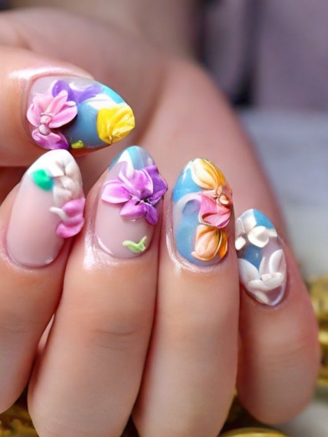 15,311 White Flowers Nail Art Images, Stock Photos, 3D objects, & Vectors |  Shutterstock
