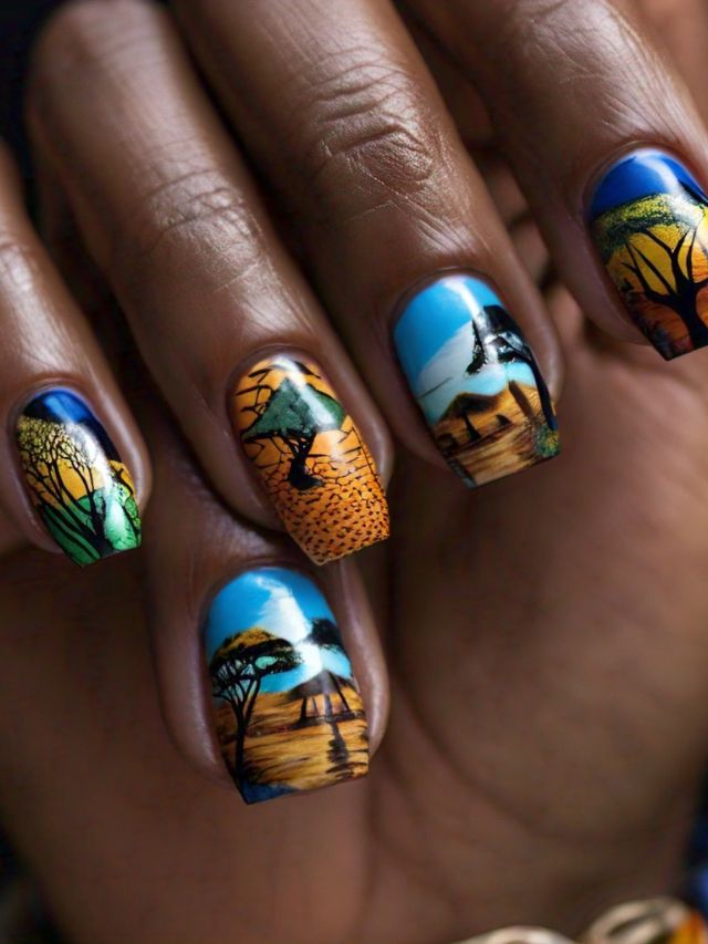 African nail art designs.