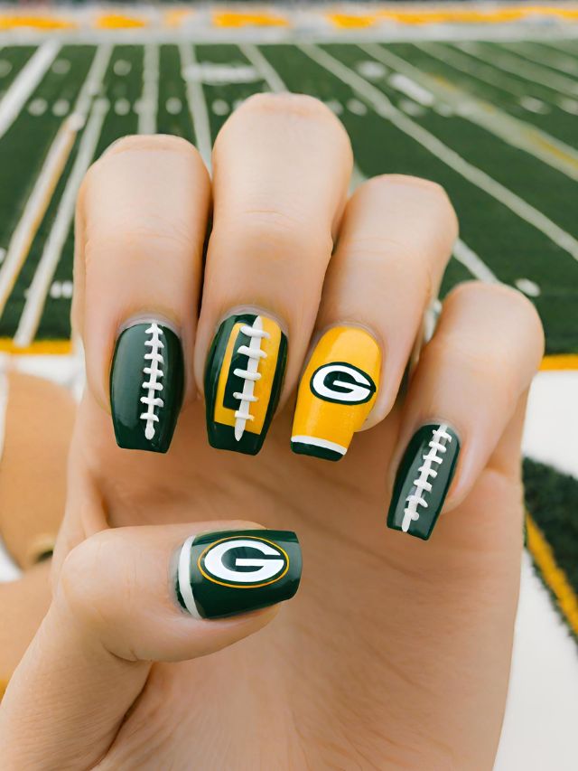35+ Green Bay Packers Nail Designs and Ideas