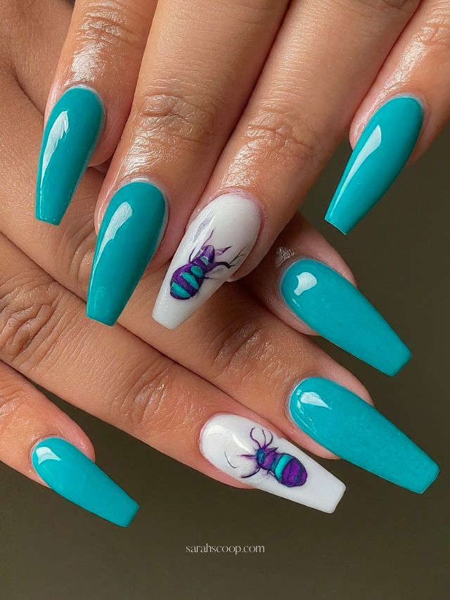 35+ Charlotte Hornets Nail Designs and Ideas