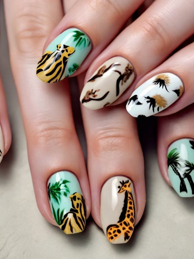35+ Safari Nail Designs