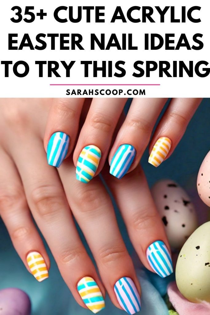 35 cute acrylic nail ideas for Easter.