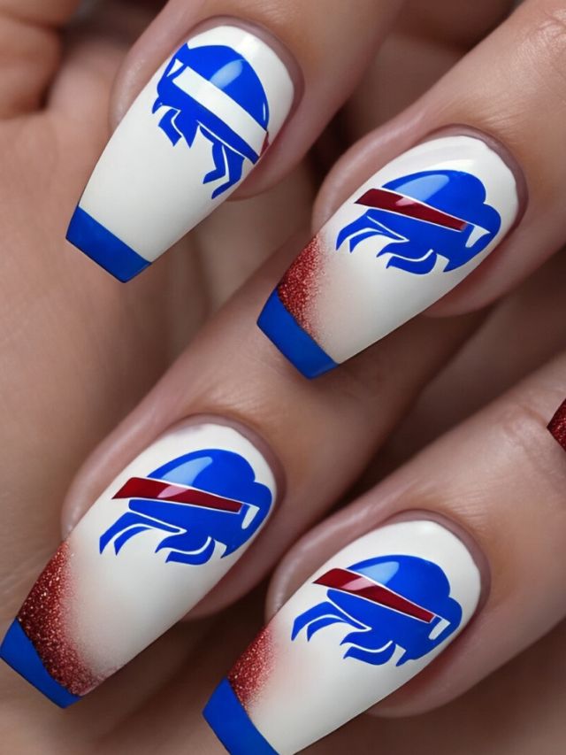 Buffalo Bills nail designs: Get inspired with some fabulous nail ideas that show off your team spirit.